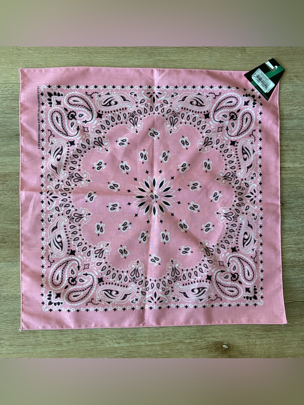 HAV-A-HANK Pink Paisley Bandana 21”x21” New With Tags USA Made Cotton